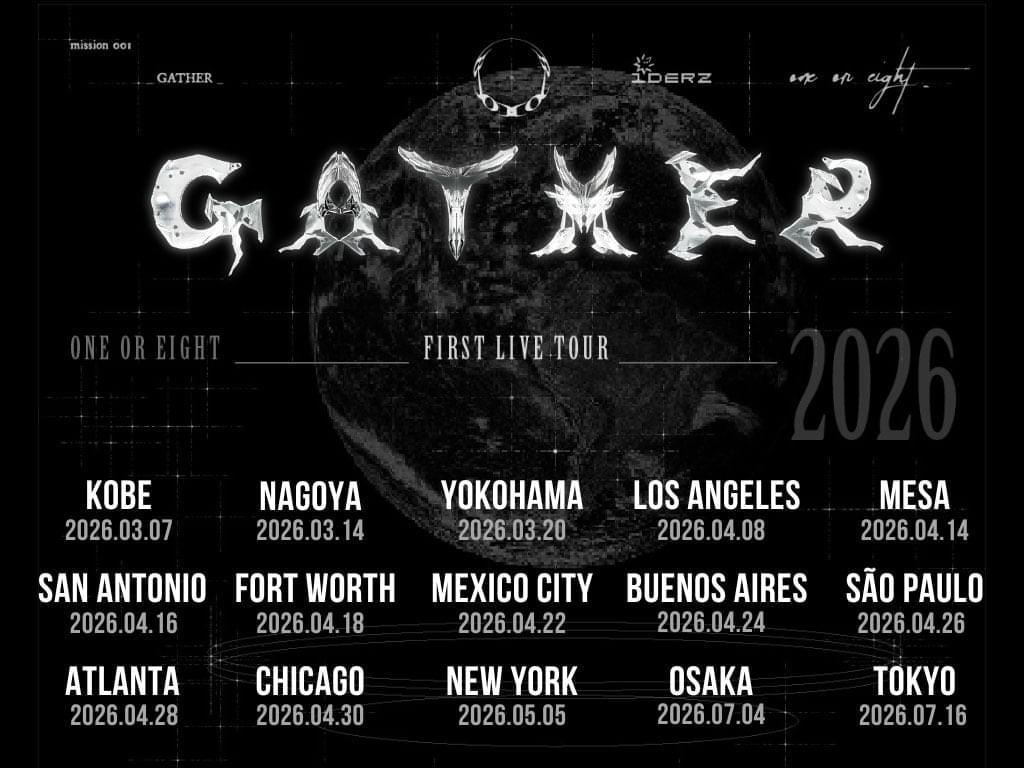 ONE OR EIGHT 1st LIVE TOUR - GATHER - in NORTH & SOUTH AMERICA – TICKET SALES